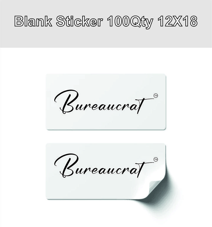 Picture of Blank Sticker 100Qty 12X18