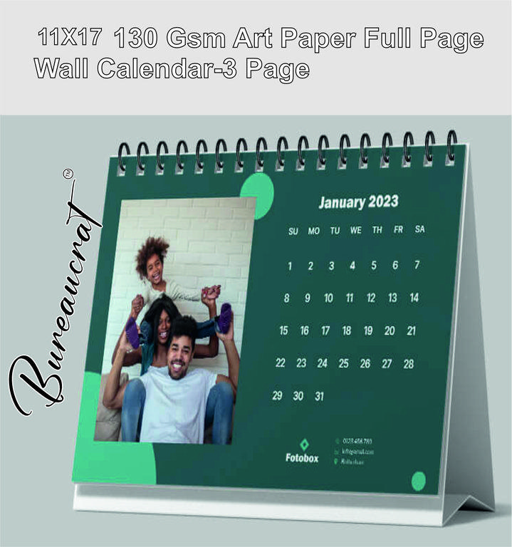Picture of 11X17 130 Gsm Art Paper Full Page Wall Calendar-3 Page