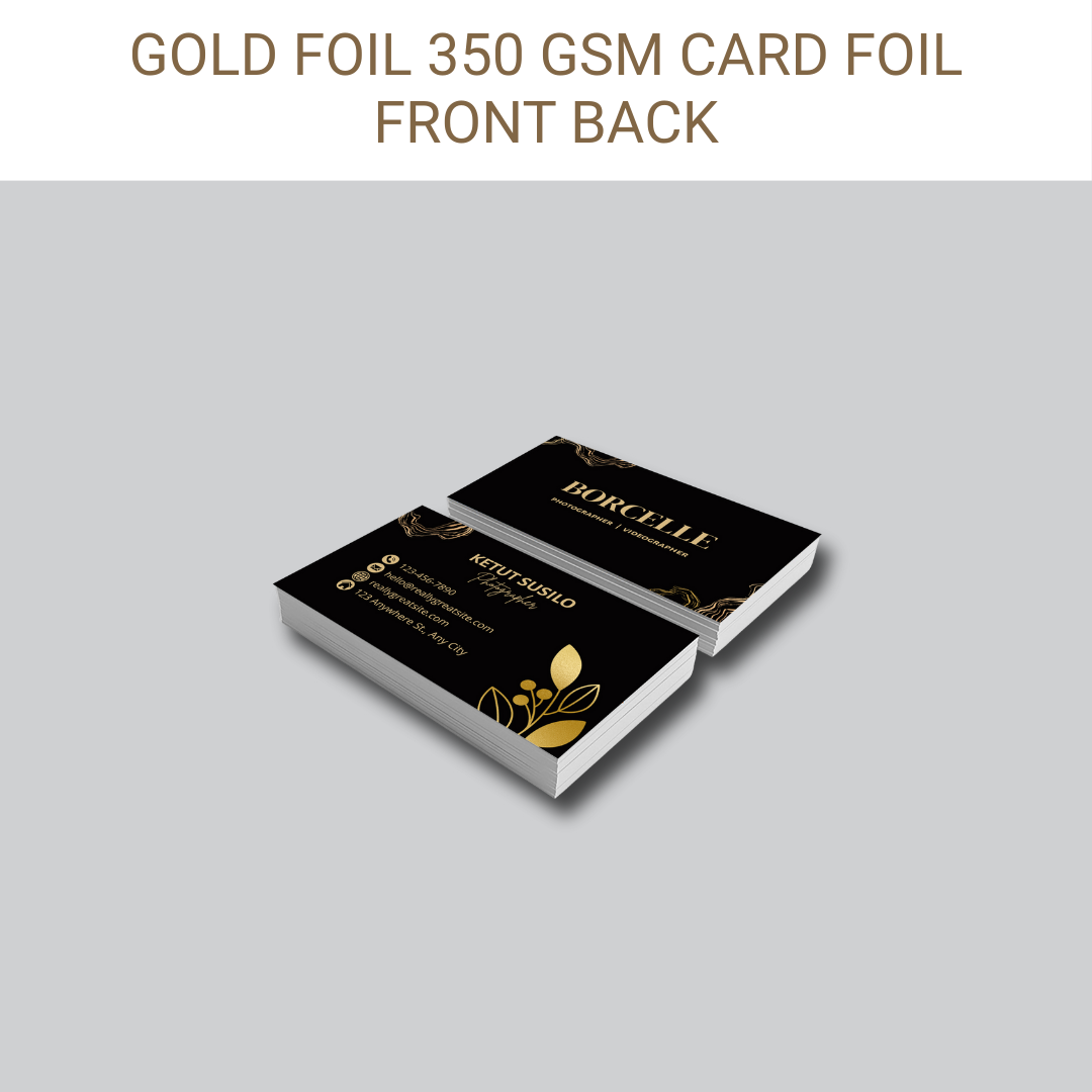 Picture of Gold Foil Card – 350 GSM – Front & Back Foil