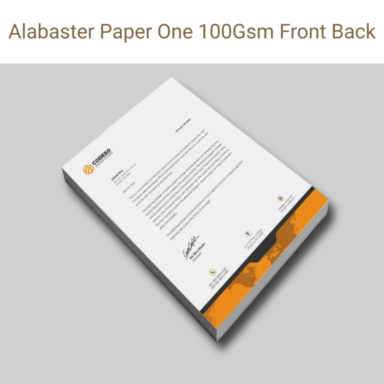 Picture of Alabaster Paper – 100 GSM – Single Side – Qty 5000