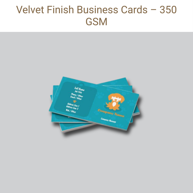 Picture of Velvet Card – 350 GSM