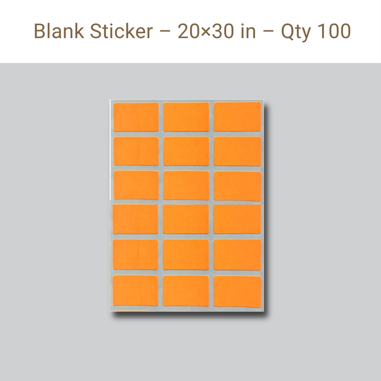 Picture of Blank Sticker – 20×30 in – Qty 100