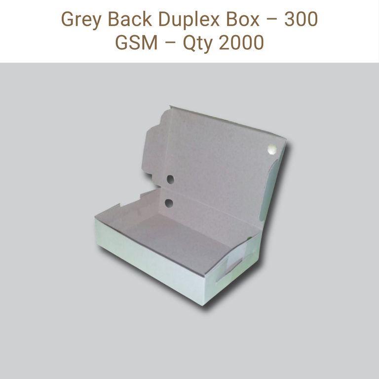 Picture of Grey Back Duplex Box – 300 GSM – Qty 2000